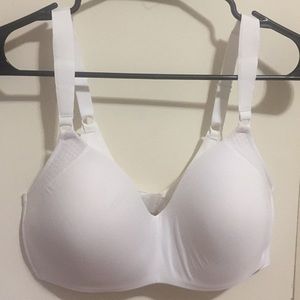 White, no under wire bra -new-size 40C